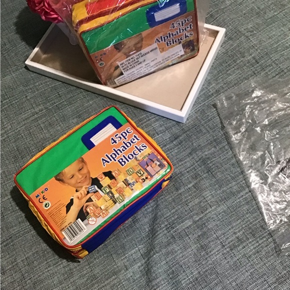 MyKids Brand 45PC Alphabet Blocks Vintage Set1has Wrap sealed1was open To Show - Picture 2 of 5